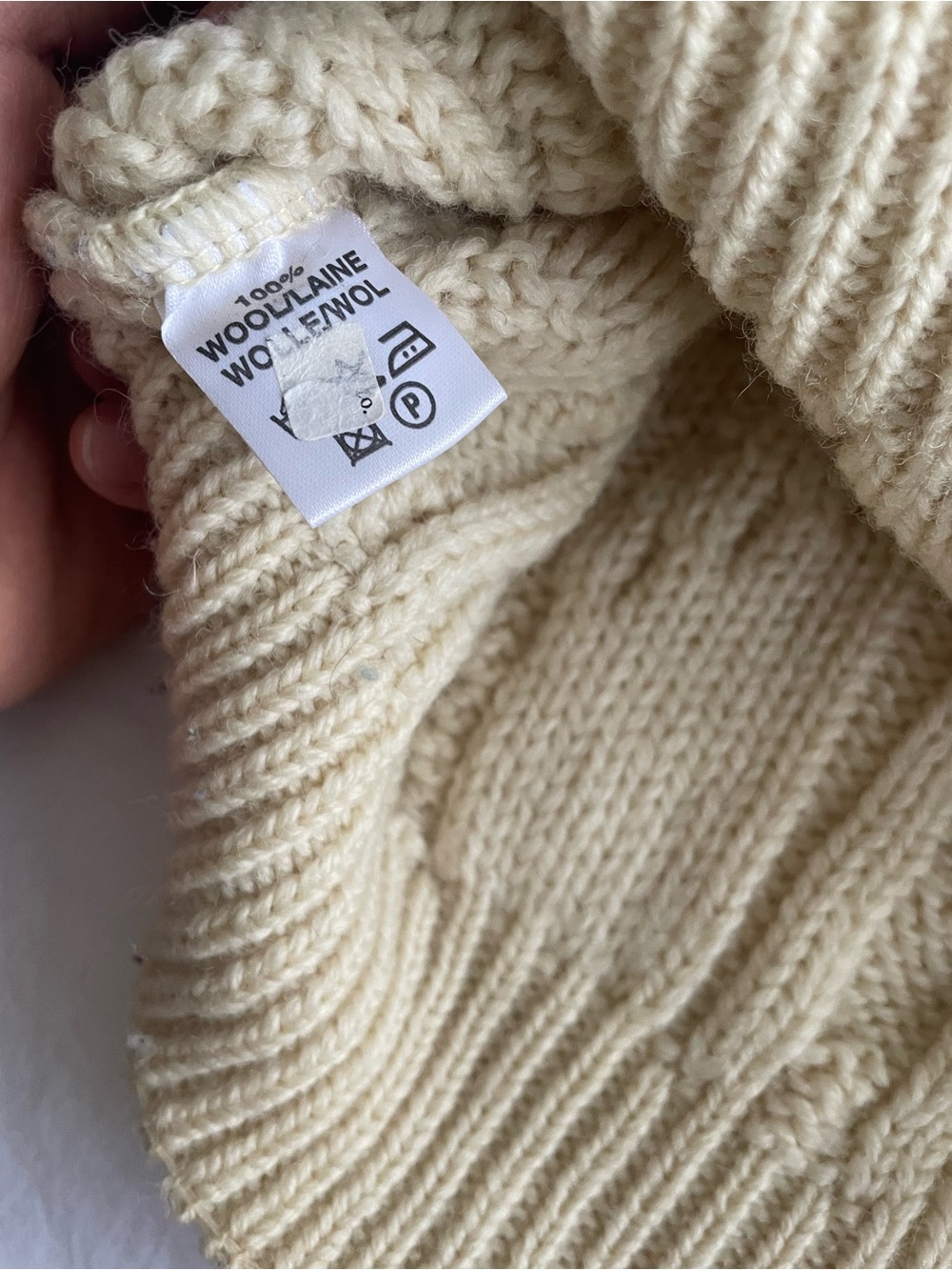 Aran Crafts Cream Cable Crewneck Sweater - Picture 5 of 5